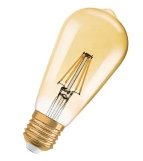 Ledvance Vintage 1906 LED Edison 2,8W 825, 200 lumen, E27 guld