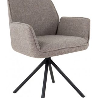 Lex spisebordsstol i metal og polyester H89 cm - Sort/Grå
