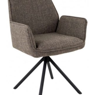 Lex spisebordsstol i metal og polyester H89 cm - Sort/Taupe