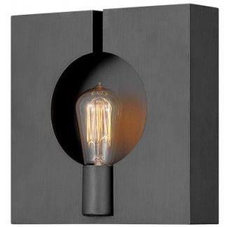 Ludlow Væglampe i stål 26,2 x 26,2 cm 1 x E27 - Børstet grafitgrå