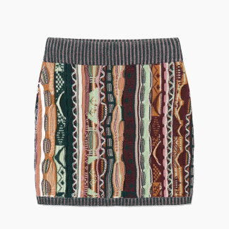 Lula Coogi Knit Skirt - Multicolor - Wood Wood - Mønstret XS