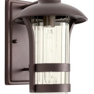 NORGE Væglampe i metal og glas H30,5 cm 1 x E27 - Brun
