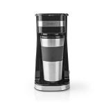 Nedis Kaffemaskine | Maksimal kapacitet: 0.4 l | 1 | Hold-varm funktion | Sort / Sølv