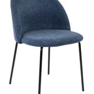 Noa spisebordsstol i metal og polyester H81 cm - Sort/Blå