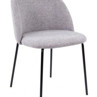 Noa spisebordsstol i metal og polyester H81 cm - Sort/Grå