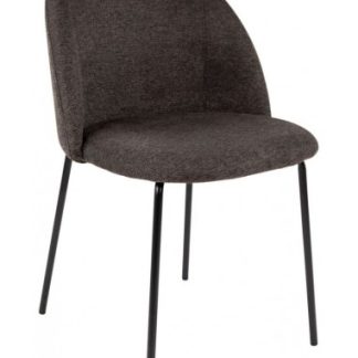 Noa spisebordsstol i metal og polyester H81 cm - Sort/Gråbrun