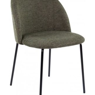 Noa spisebordsstol i metal og polyester H81 cm - Sort/Grøn