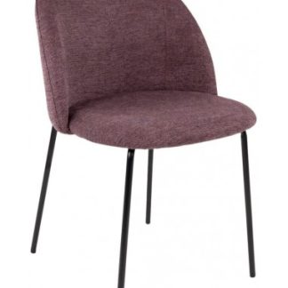 Noa spisebordsstol i metal og polyester H81 cm - Sort/Lilla