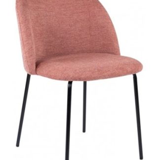 Noa spisebordsstol i metal og polyester H81 cm - Sort/Rosa