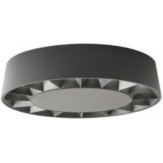 OKU Loftlampe i aluminium og polycarbonat Ø17,6 cm 1 x 14W SMD LED - Mat mørkegrå