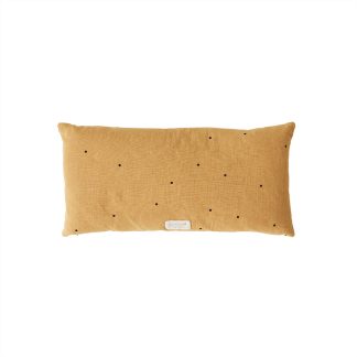 OYOY LIVING Kyoto Dot Pude - Lang - Curry Økologisk Bomuld H30 x W60 cm