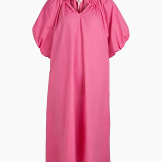 Objcelinne 2/4 Midi Dress - Begonia Pink - Object - Pink XS