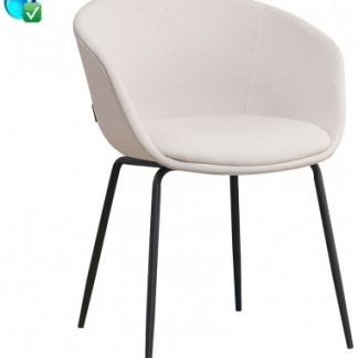 Ole Spisebordsstol i genanvendt polyester H83 cm - Sort/Beige