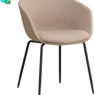 Ole Spisebordsstol i genanvendt polyester H83 cm - Sort/Taupe