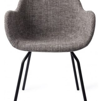 Otsu spisebordsstol H80 cm polyester - Sort/Askegrå