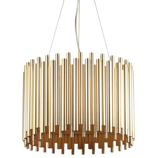 PAN Loftlampe i stål Ø47 cm 5 x E27 - Guld