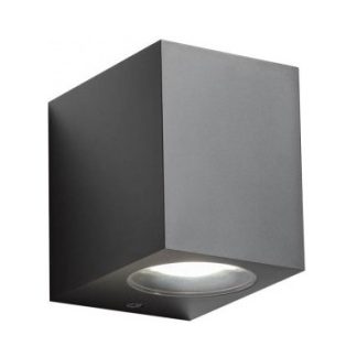 PUNTA Væglampe i aluminium og polycarbonat H9 cm 1 x GU10 - Mat mørkegrå