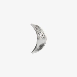 Petit Bella Moon Earring - Silver - Stine A - Sølv One Size