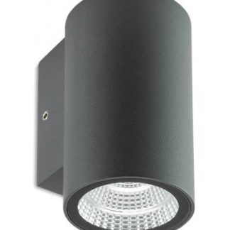RAM Væglampe i aluminium og glas H10,3 cm 1 x 3W COB LED - Mat mørkegrå