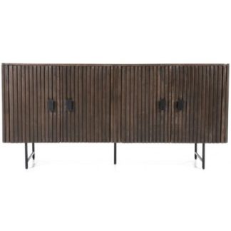 Remi Sideboard i metal og mangotræ B170 cm - Sort/Mørkebrun