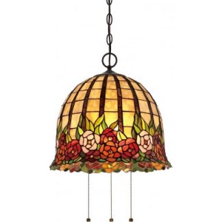 Rosecliffe Tiffany loftlampe til 3 x E27 lyskilder Ø38,1 cm