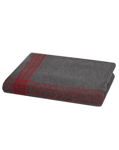 Rothco Striped Wool Blanket - 55% Wool (Grå, One Size)