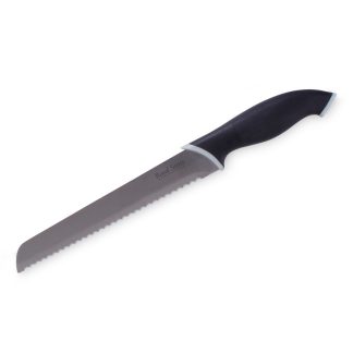 Royal Brødkniv 32 cm - Rustfrit stål & Softgrip håndtag - Sort