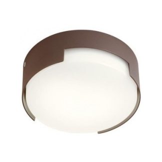 SKOR Loftlampe i aluminium og polycarbonat Ø15 cm 1 x 12W SMD LED - Mat mørkebrun