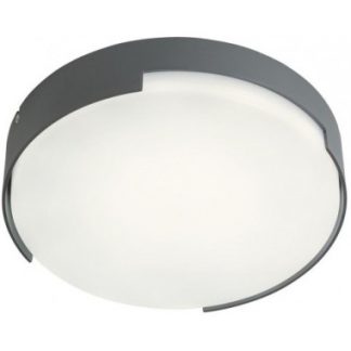 SKOR Loftlampe i aluminium og polycarbonat Ø25 cm 1 x 16W SMD LED - Mat mørkegrå
