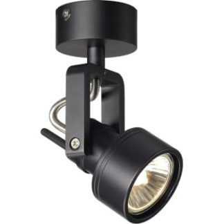 SLV INDO SPOT GU10 Væg- og loftlampe, sort, max. 50W