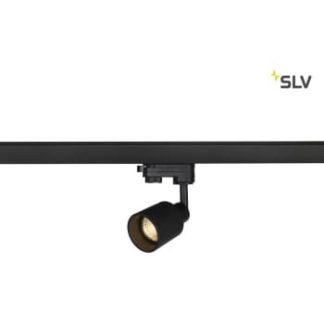 SLV PURI TRACK , QPAR51, glas, sort, 50W, inkl. 3-faset adapter