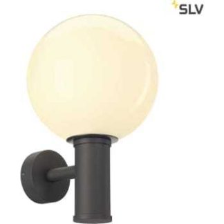 SLV Væglampe Gloo Pure, E27, antracit, IP44