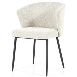 Santos spisebordsstol med armlæn i polyester H79,5 cm - Sort/Hvid