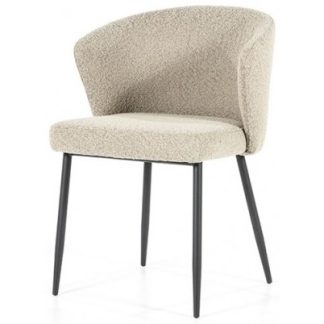 Santos spisebordsstol med armlæn i polyester H79,5 cm - Sort/Taupe