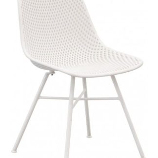 Sol spisebordsstol i metal og polycarbonat H84 cm - Hvid/Hvid