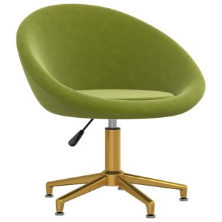 Spisebordsstol fløjl lysegrøn