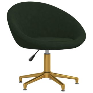 Spisebordsstol fløjl mørkegrøn