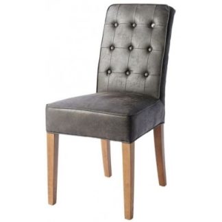 Spisebordsstol i pellini læder og træ H96 cm - Brun/Espresso
