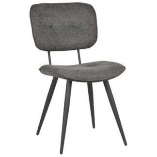 Spisebordsstol i polyester og metal H87 cm - Antracit