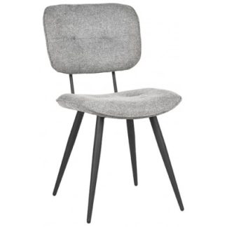 Spisebordsstol i polyester og metal H87 cm - Grå