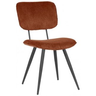 Spisebordsstol i ripcurl og metal H87 cm - Rust