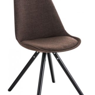 Spisebordsstol i træ og polyester H84 cm - Sort/Brun