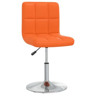 Spisebordsstol kunstlæder orange