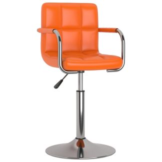 Spisebordsstol kunstlæder orange