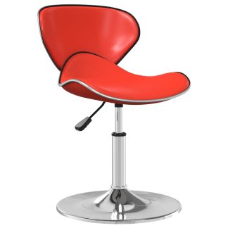 Spisebordsstol kunstlæder rød