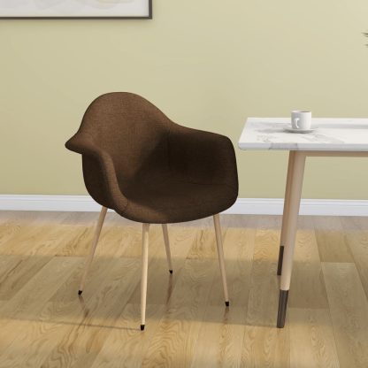 Spisebordsstol stof mørkebrun