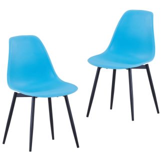 Spisebordsstole 2 stk. PP blå