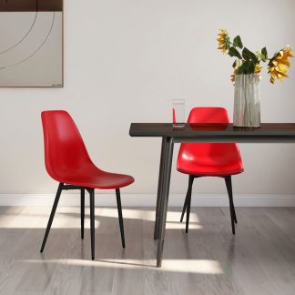 Spisebordsstole 2 stk. PP rød