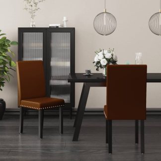 Spisebordsstole 2 stk. PVC brun