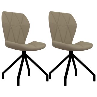 Spisebordsstole 2 stk. cappuccinofarvet kunstlæder
